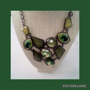 Green Cameo Necklace